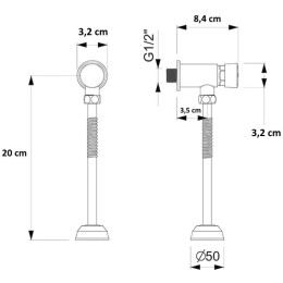 Válvula De Descarga Automática Metal Para Mictório 4100